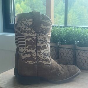 Brown Camo Western Boots boys 13